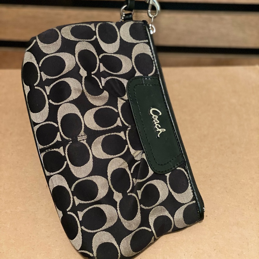 COACH Black Small Wristlet